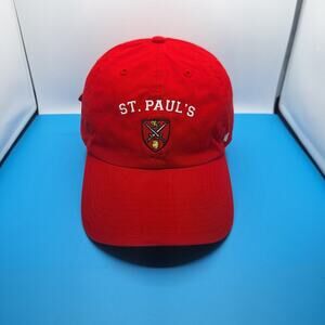 St. Paul's '47 Brand Adjustable Hat Dad Cap Crimson Cotton